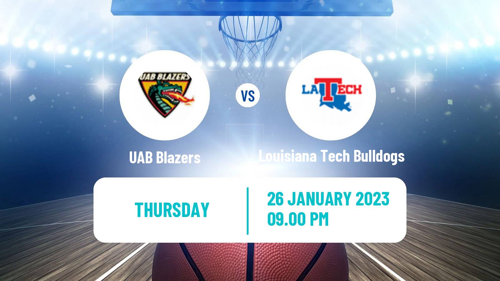 Basketball NCAA College Basketball UAB Blazers - Louisiana Tech Bulldogs