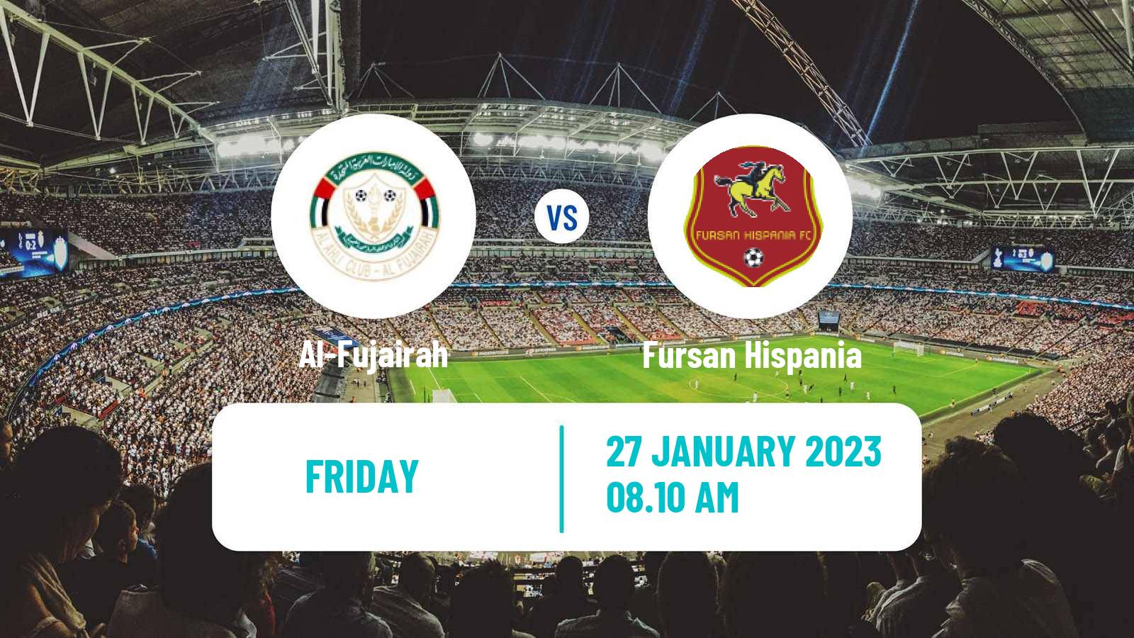 Soccer UAE Division 1 Al-Fujairah - Fursan Hispania
