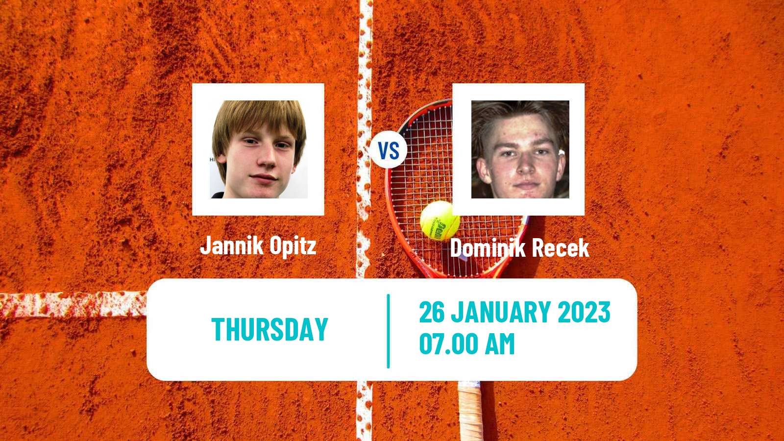 Tennis ITF Tournaments Jannik Opitz - Dominik Recek