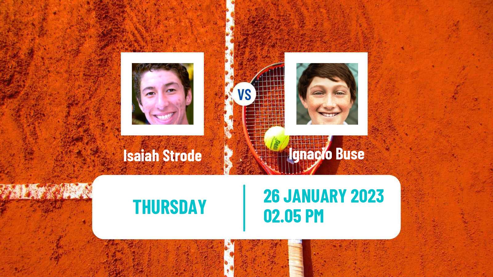 Tennis ITF Tournaments Isaiah Strode - Ignacio Buse