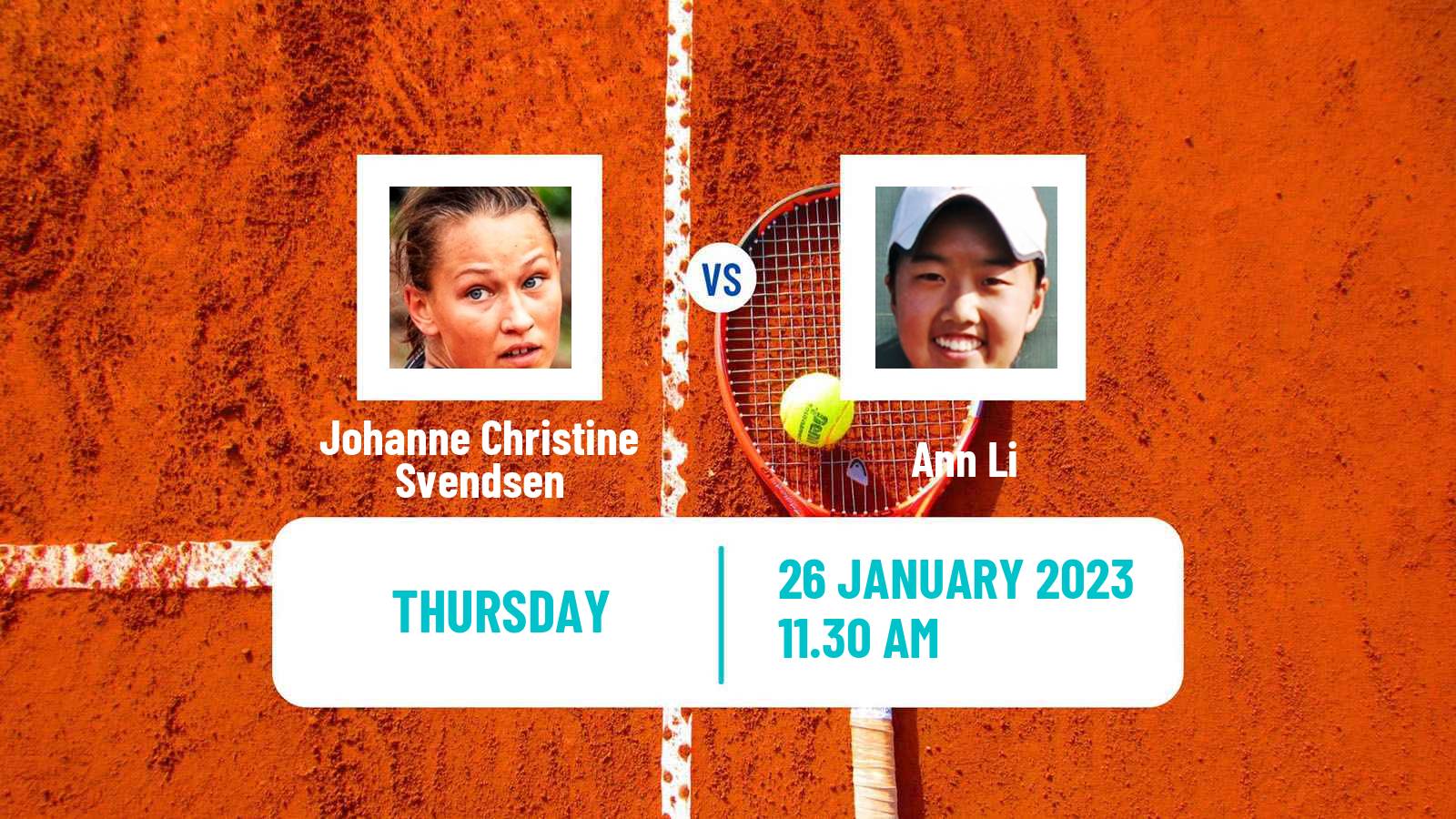 Tennis ITF Tournaments Johanne Christine Svendsen - Ann Li