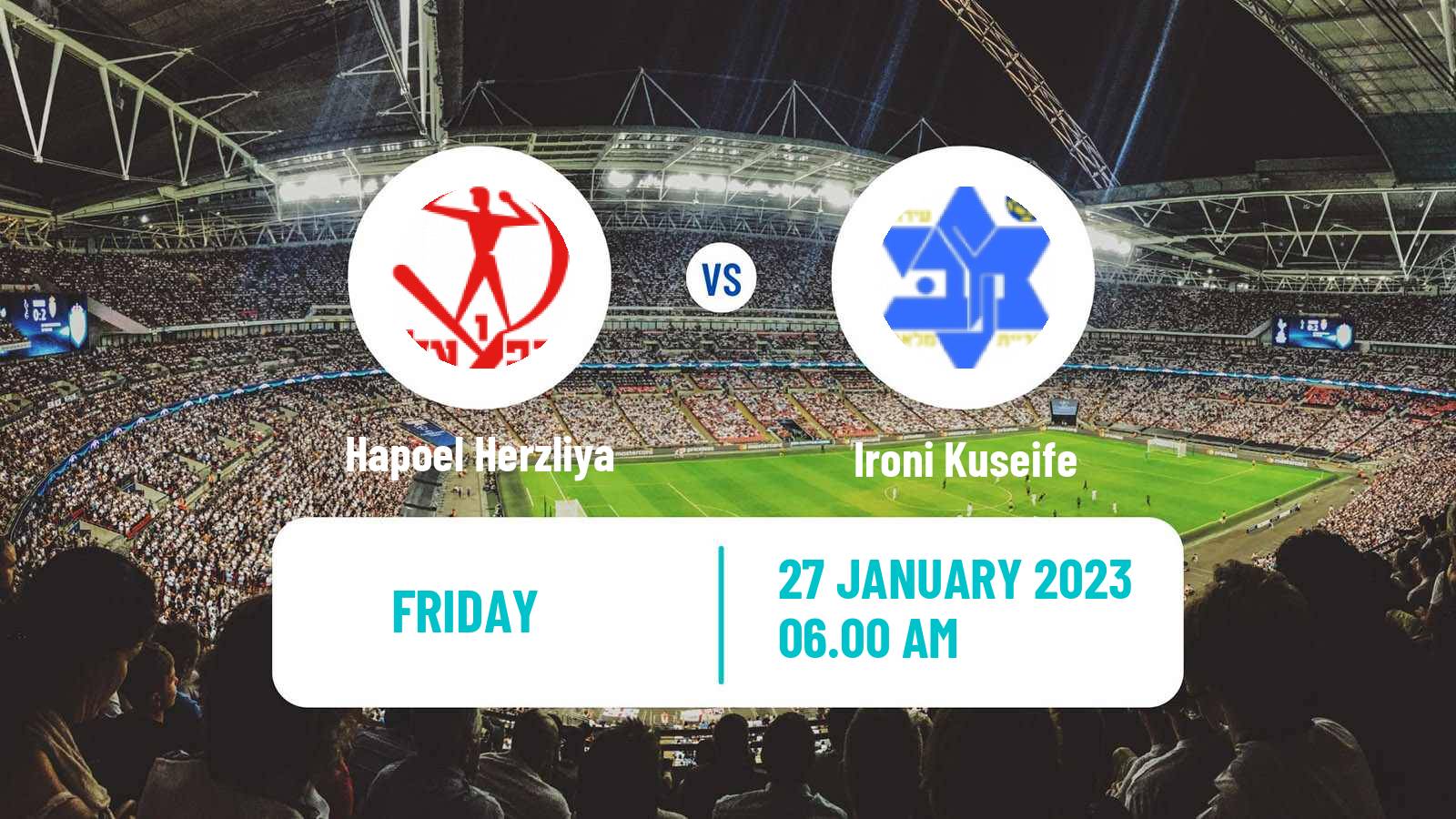 Soccer Israeli Liga Alef South Hapoel Herzliya - Ironi Kuseife