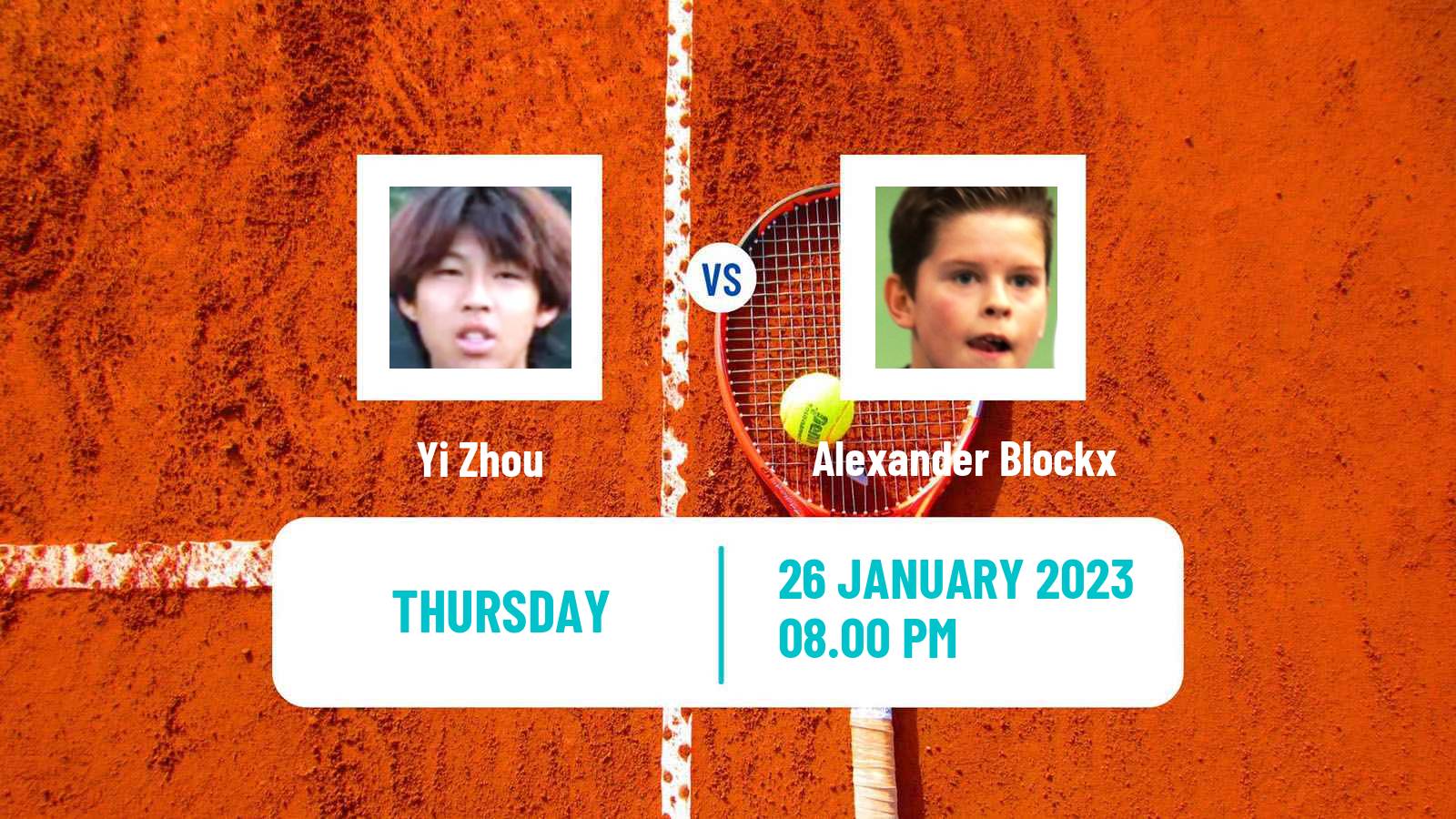 Tennis Boys Singles Australian Open Yi Zhou - Alexander Blockx