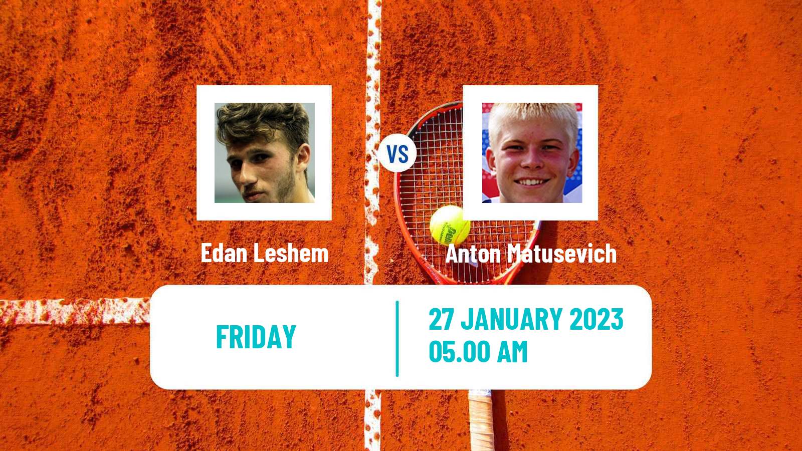 Tennis ITF Tournaments Edan Leshem - Anton Matusevich
