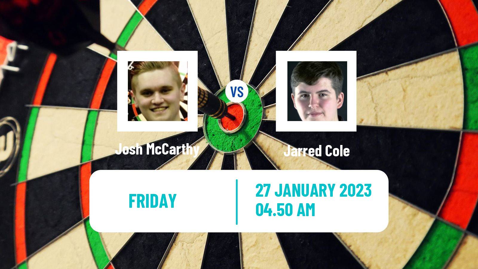 Darts Darts Josh McCarthy - Jarred Cole