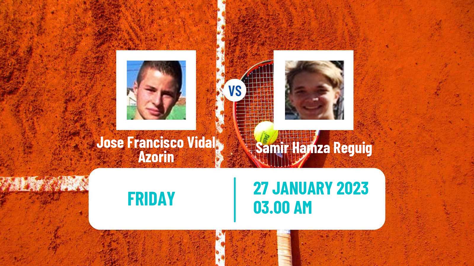 Tennis ITF Tournaments Jose Francisco Vidal Azorin - Samir Hamza Reguig