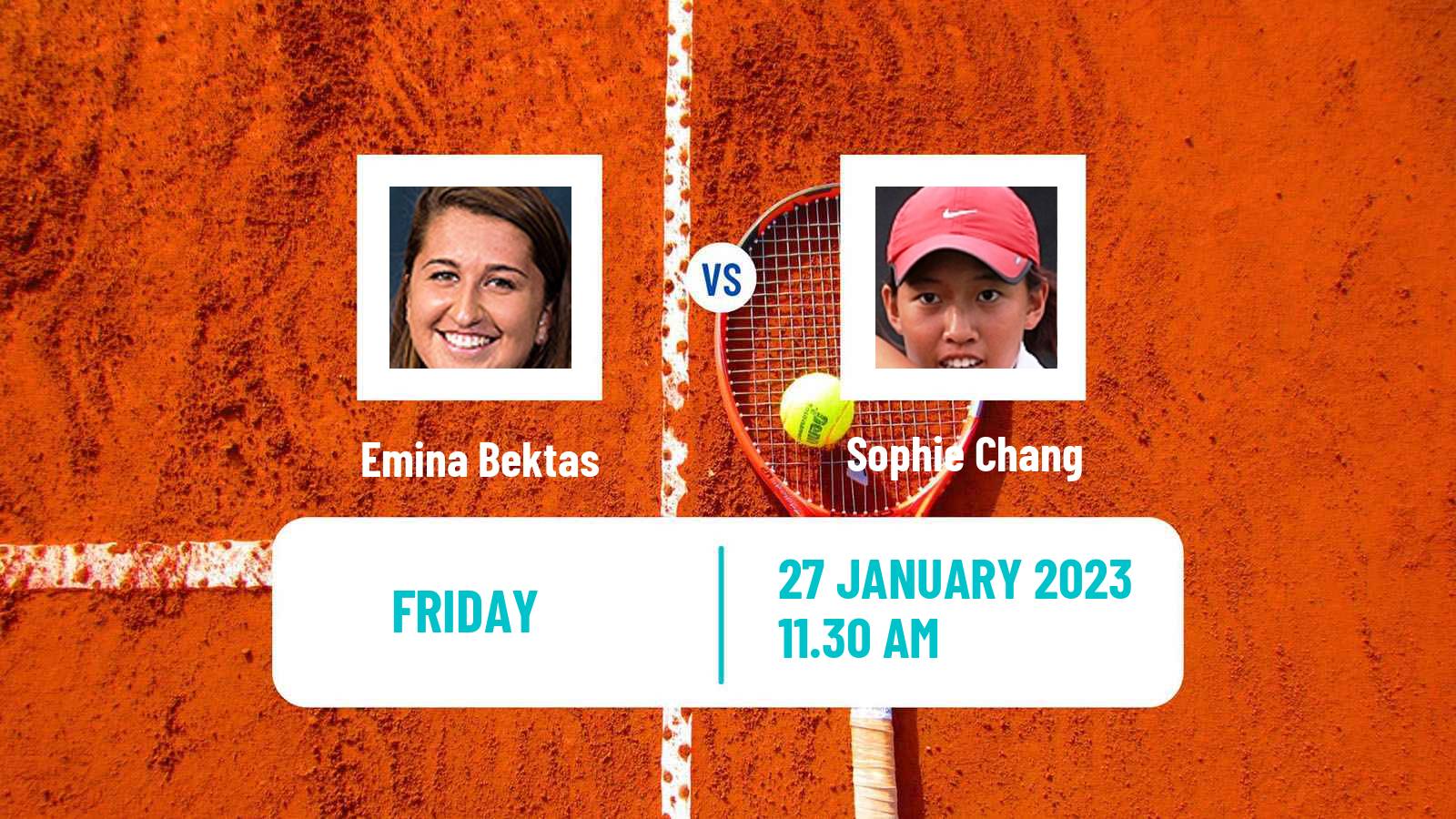 Tennis ITF Tournaments Emina Bektas - Sophie Chang