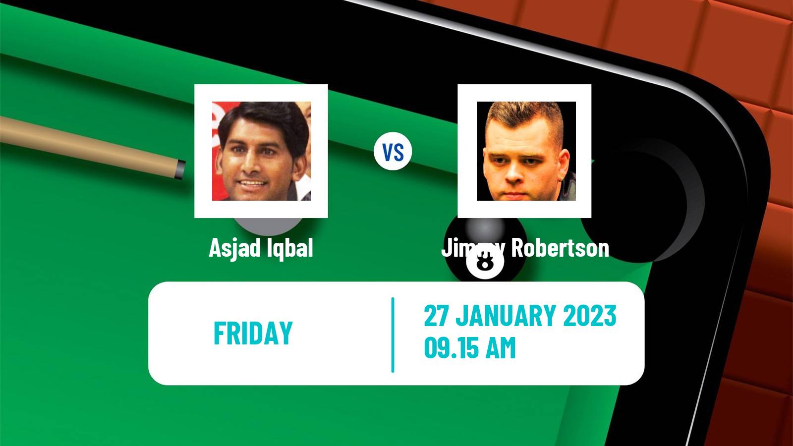 Snooker Snooker Asjad Iqbal - Jimmy Robertson