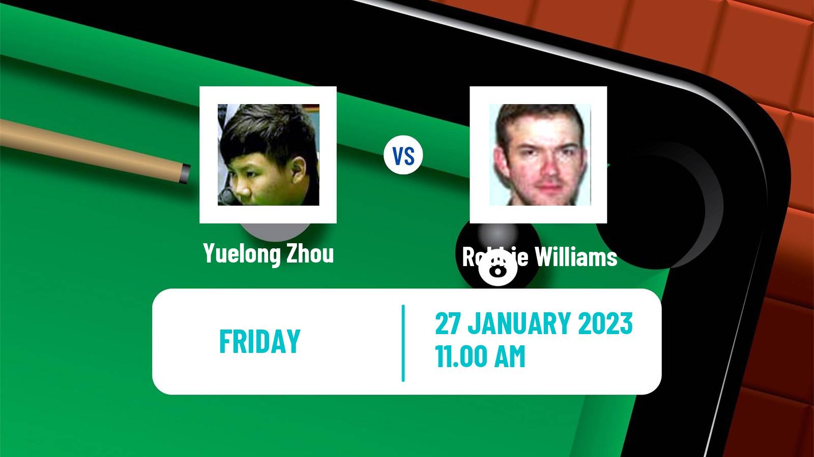 Snooker Snooker Yuelong Zhou - Robbie Williams