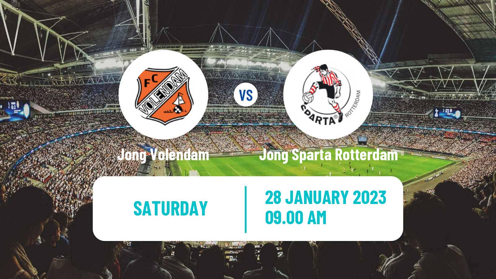 Soccer Dutch Tweede Divisie Jong Volendam - Jong Sparta Rotterdam