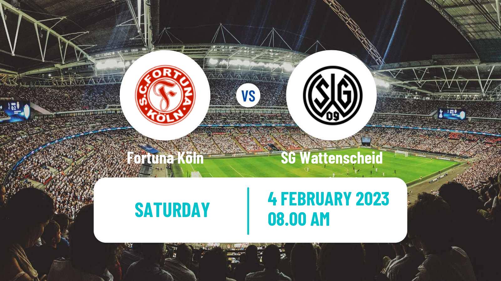 Soccer German Regionalliga West Fortuna Köln - SG Wattenscheid