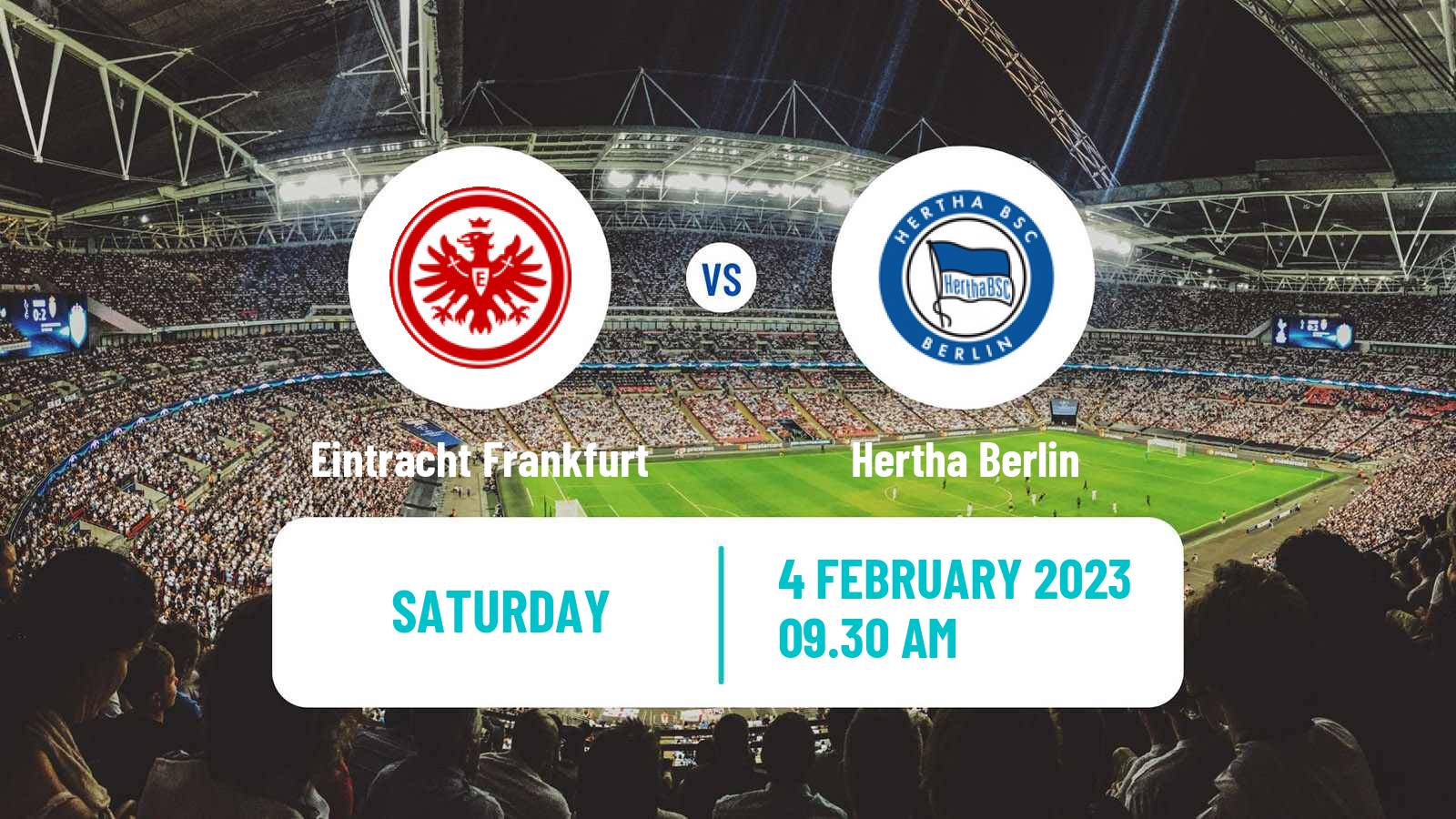 Soccer German Bundesliga Eintracht Frankfurt - Hertha Berlin