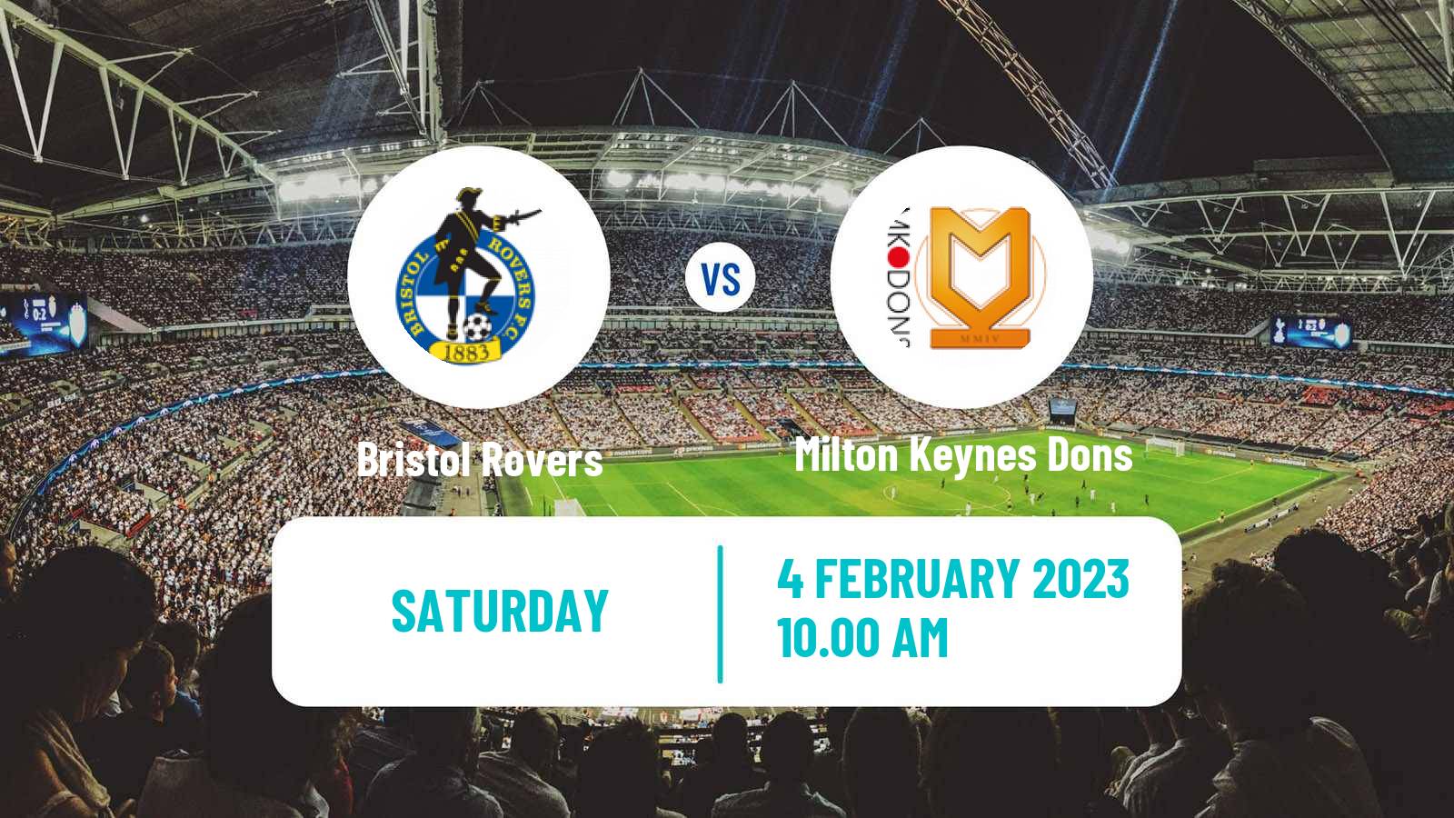 Soccer English League One Bristol Rovers - Milton Keynes Dons
