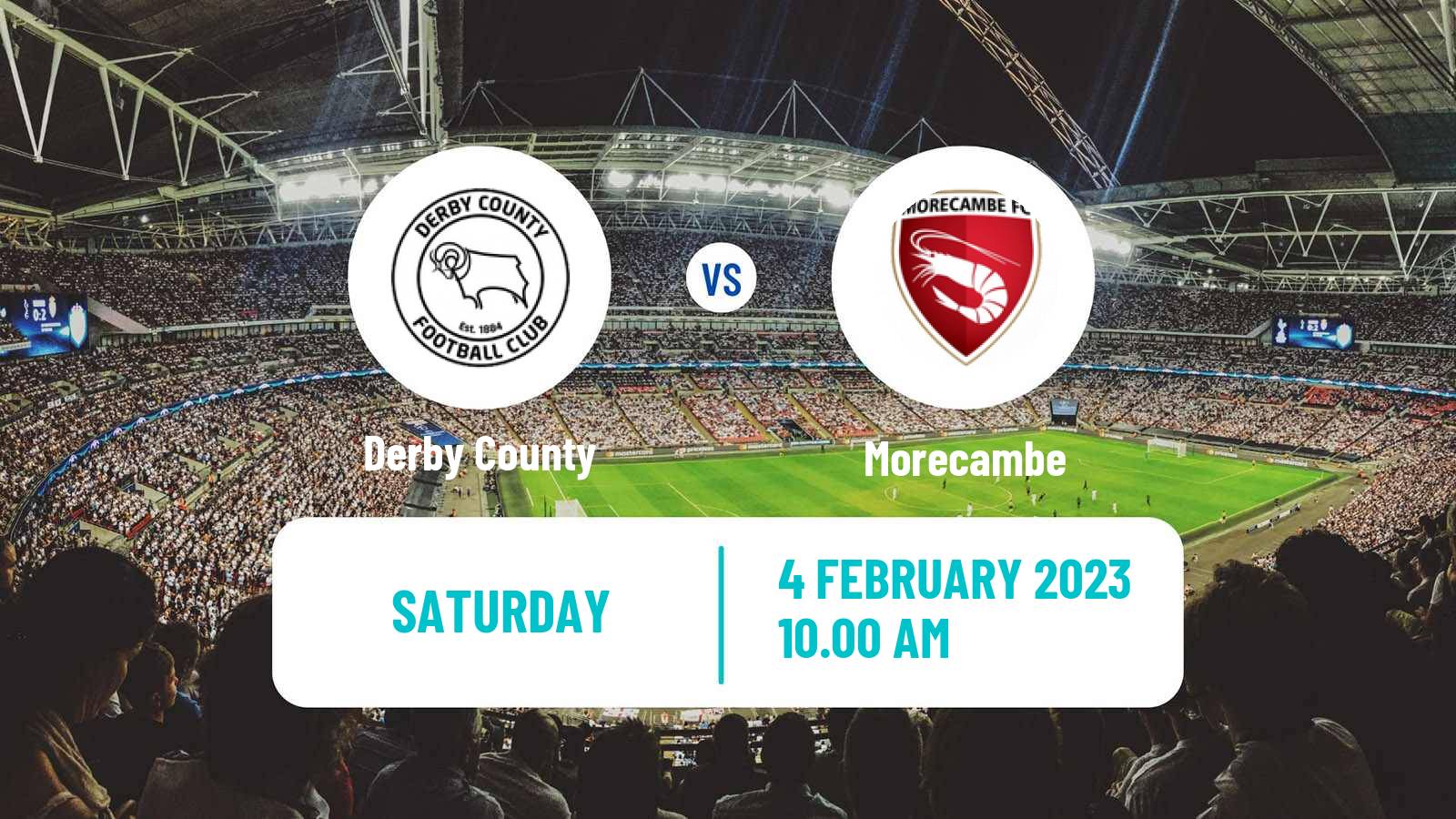 Soccer English League One Derby County - Morecambe