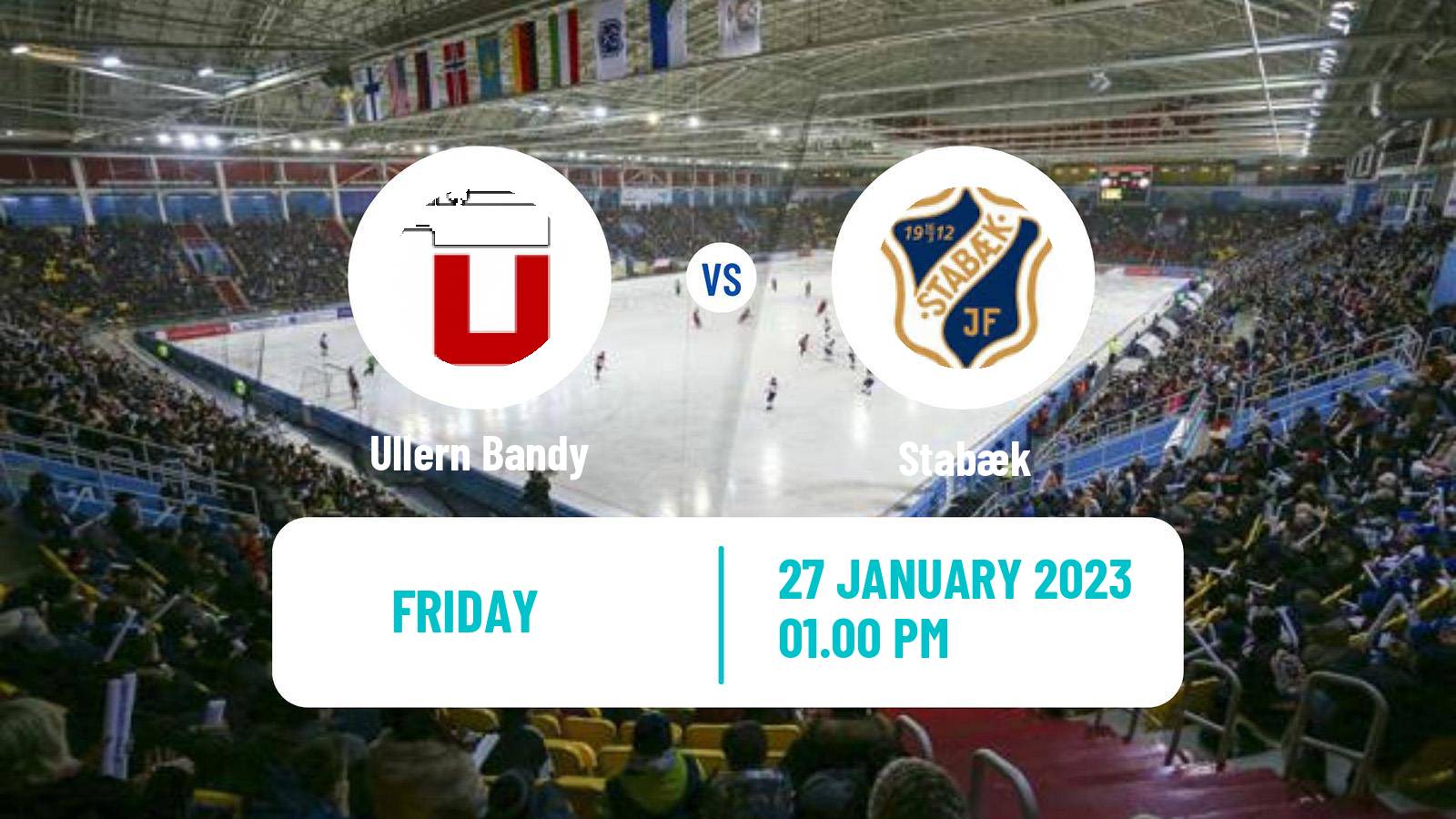 Bandy Norwegian Eliteserien Bandy Ullern - Stabæk