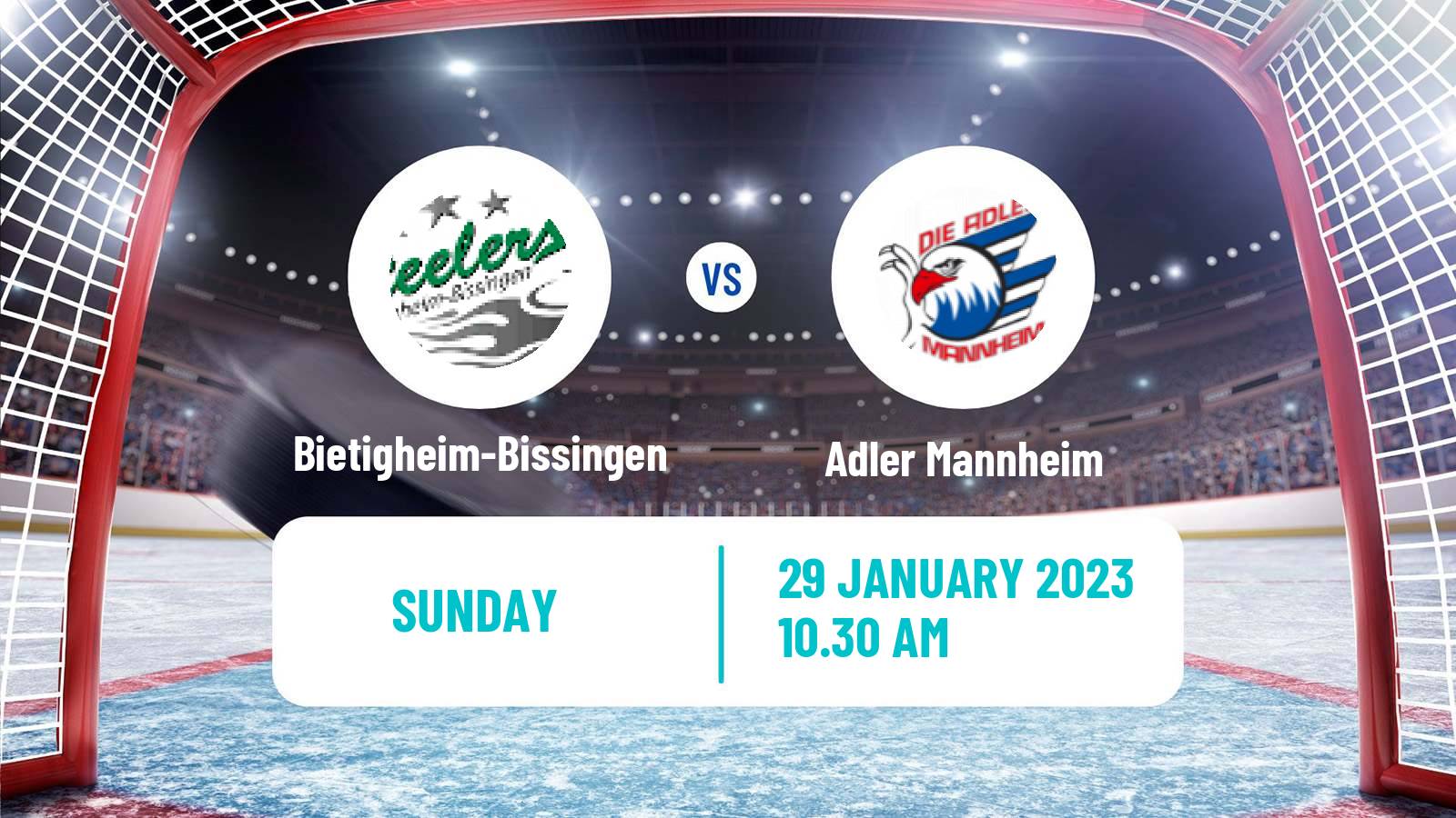 Hockey German Ice Hockey League Bietigheim-Bissingen - Adler Mannheim