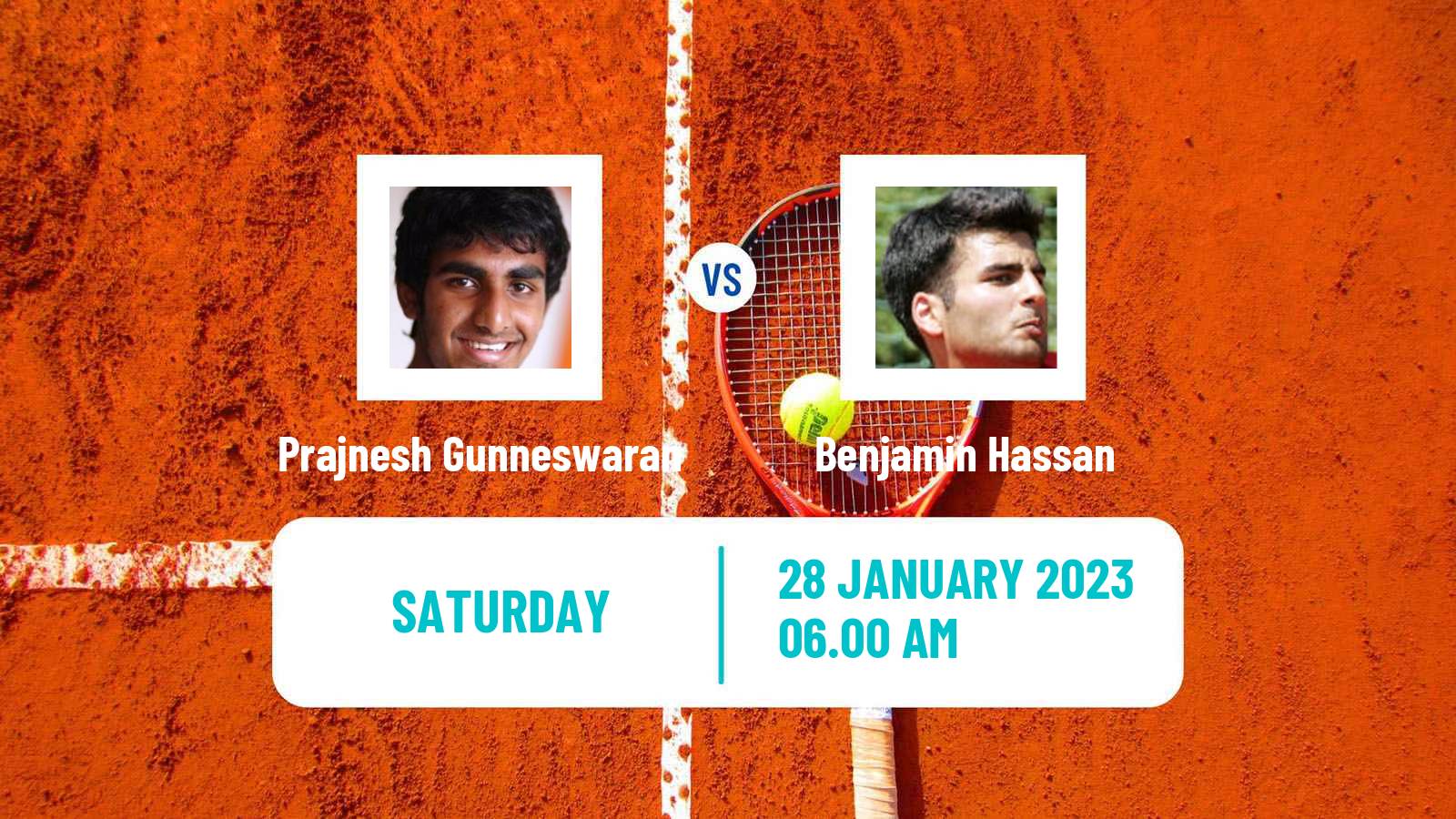 Tennis ITF Tournaments Prajnesh Gunneswaran - Benjamin Hassan