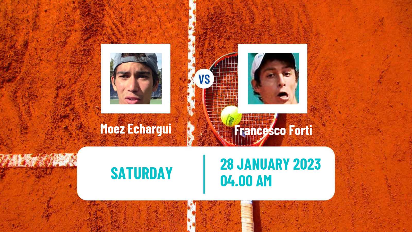 Tennis ITF Tournaments Moez Echargui - Francesco Forti