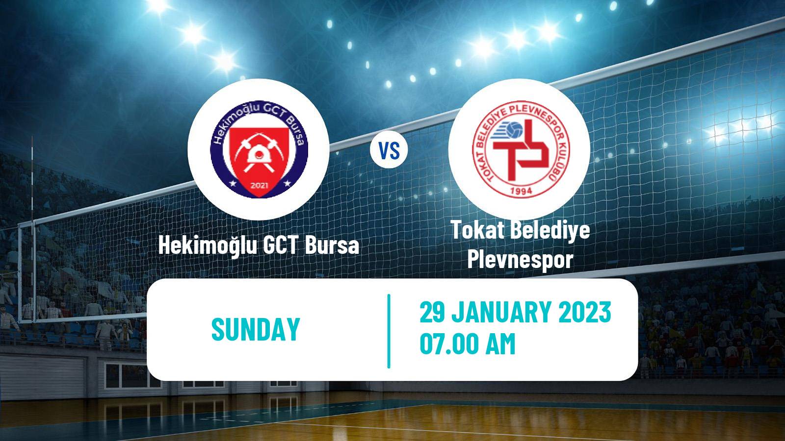 Volleyball Turkish Efeler Ligi Volleyball Hekimoğlu GCT Bursa - Tokat Belediye Plevnespor