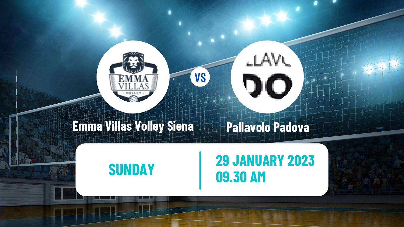 Volleyball Italian SuperLega Volleyball Emma Villas Volley Siena - Pallavolo Padova