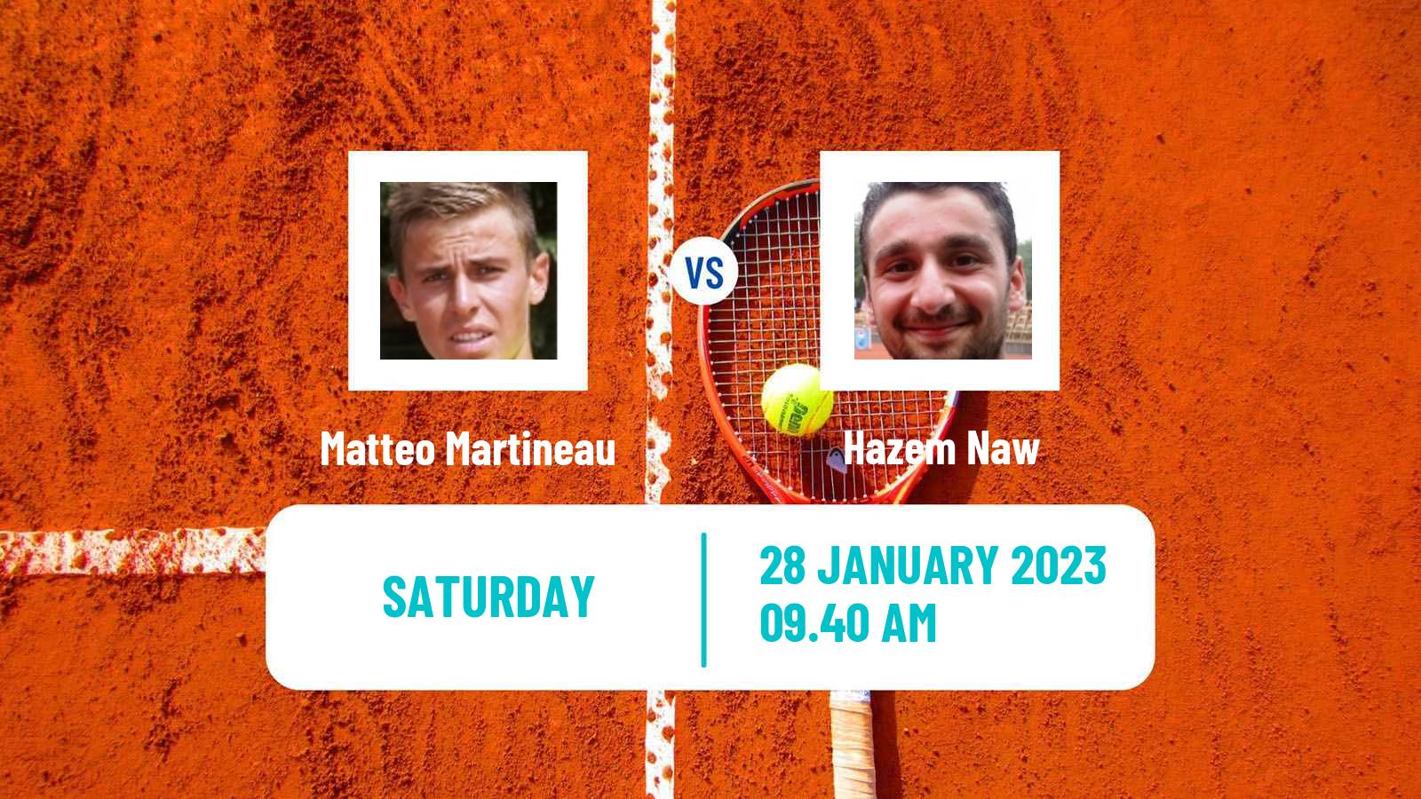 Tennis ITF Tournaments Matteo Martineau - Hazem Naw