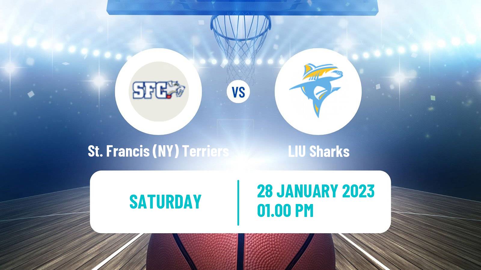 Basketball NCAA College Basketball St. Francis (NY) Terriers - LIU Sharks