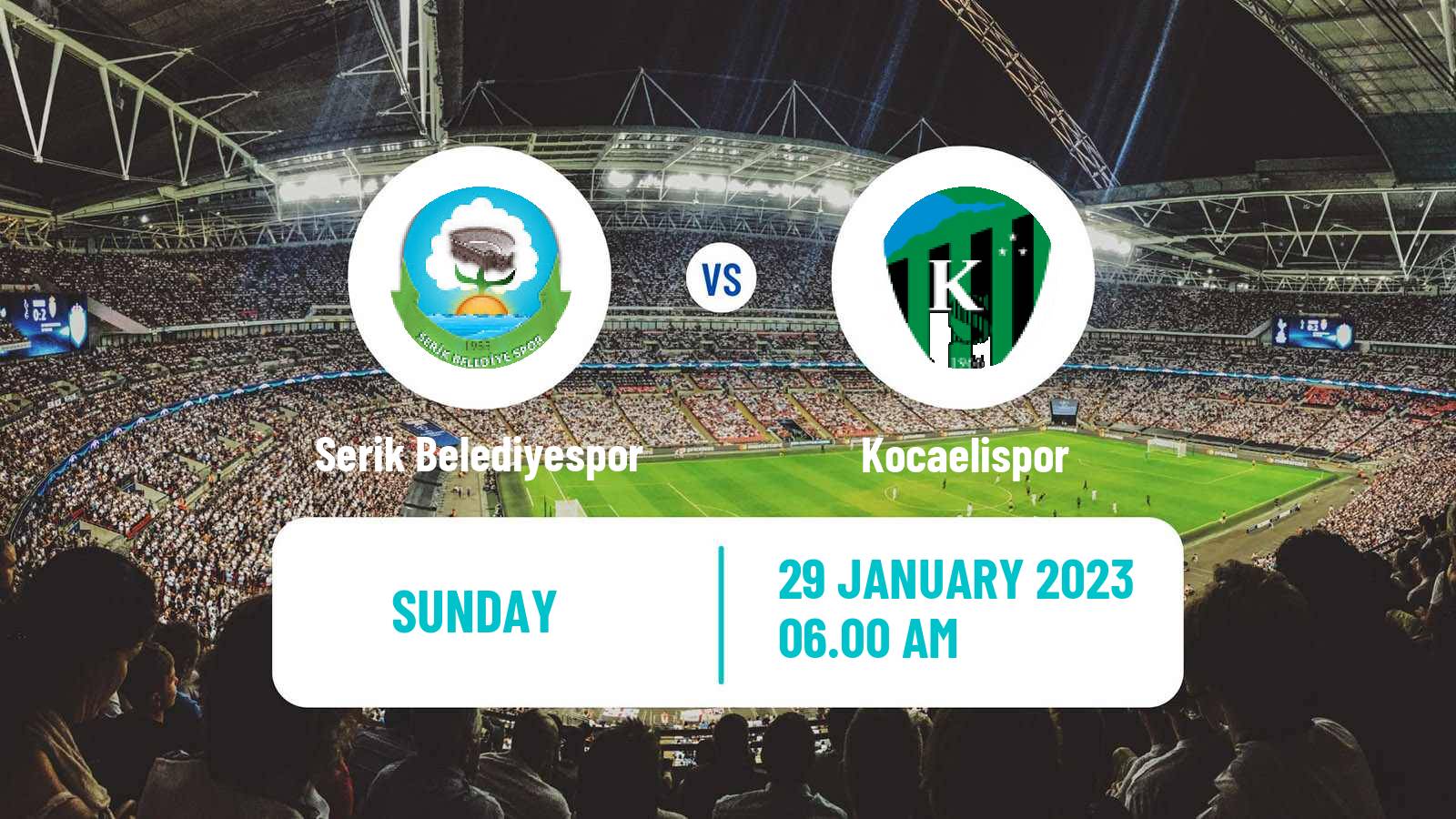 Soccer Turkish Second League Red Group Serik Belediyespor - Kocaelispor