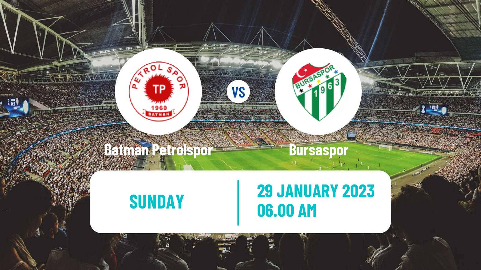 Soccer Turkish Second League White Group Batman Petrolspor - Bursaspor