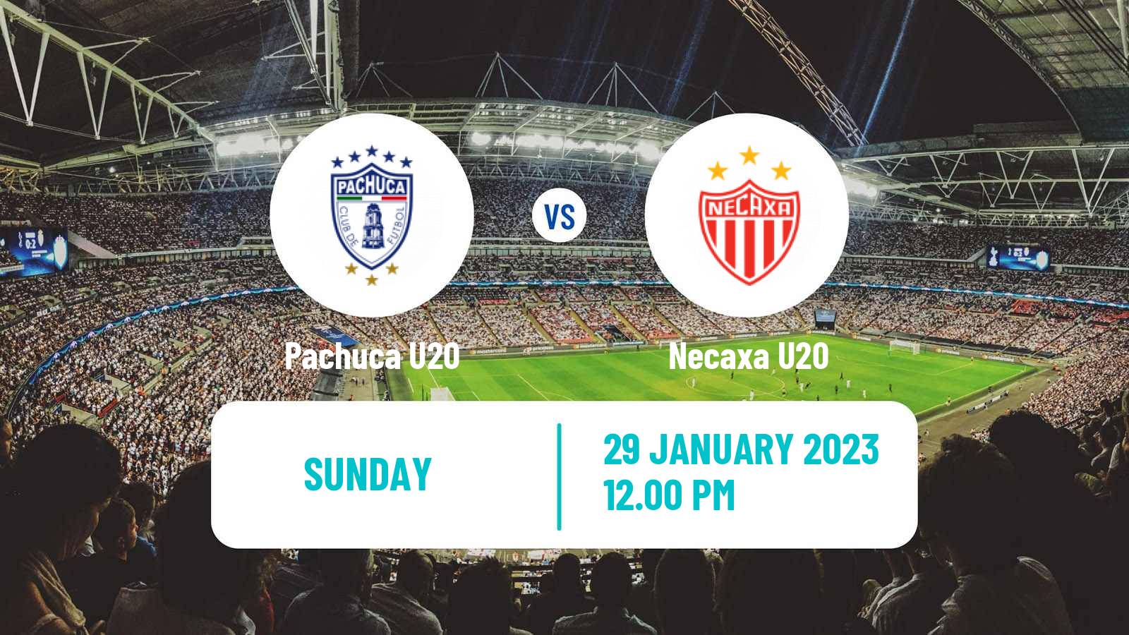 Soccer Mexican Liga MX U20 Pachuca U20 - Necaxa U20