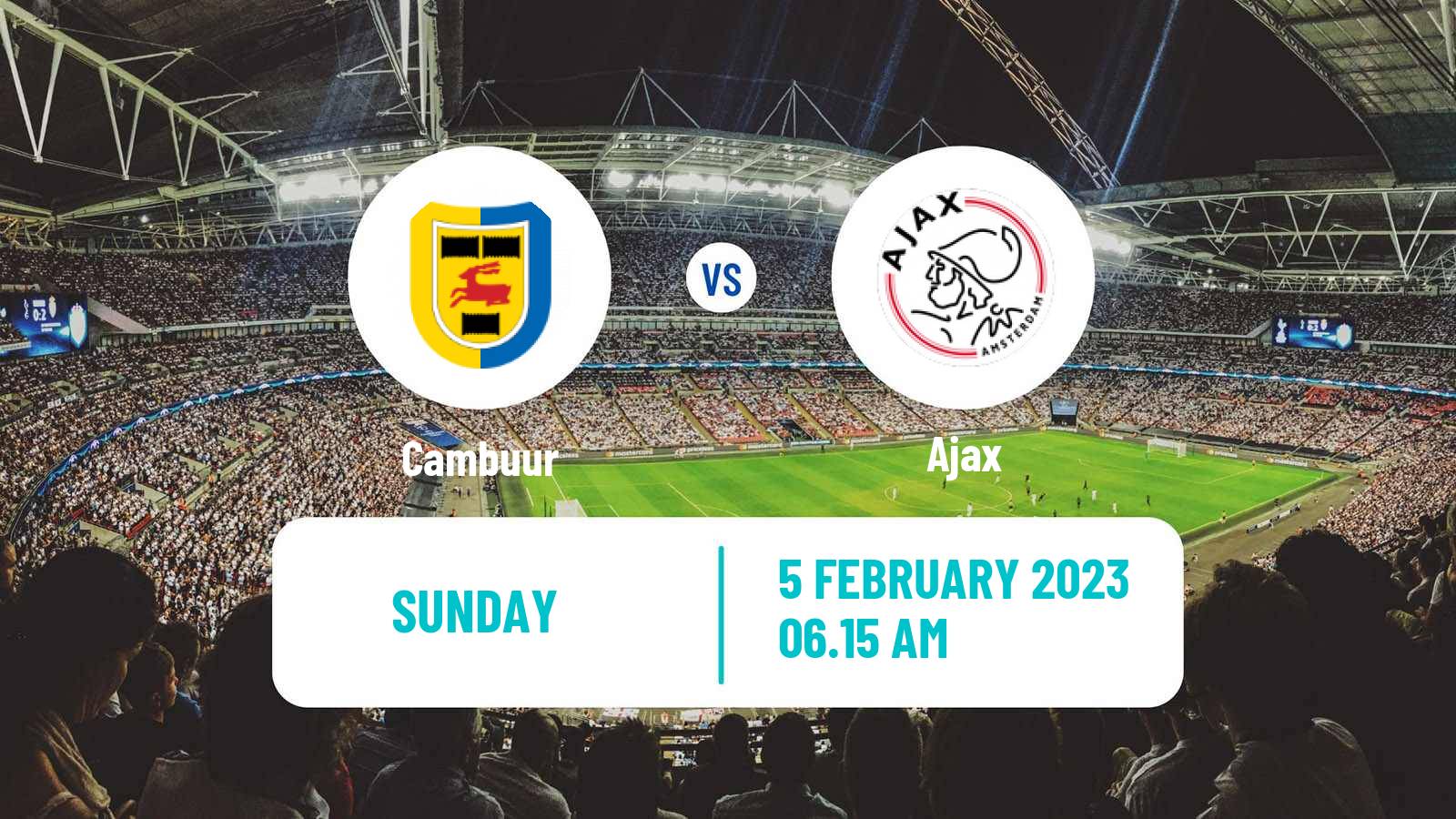 Soccer Dutch Eredivisie Cambuur - Ajax