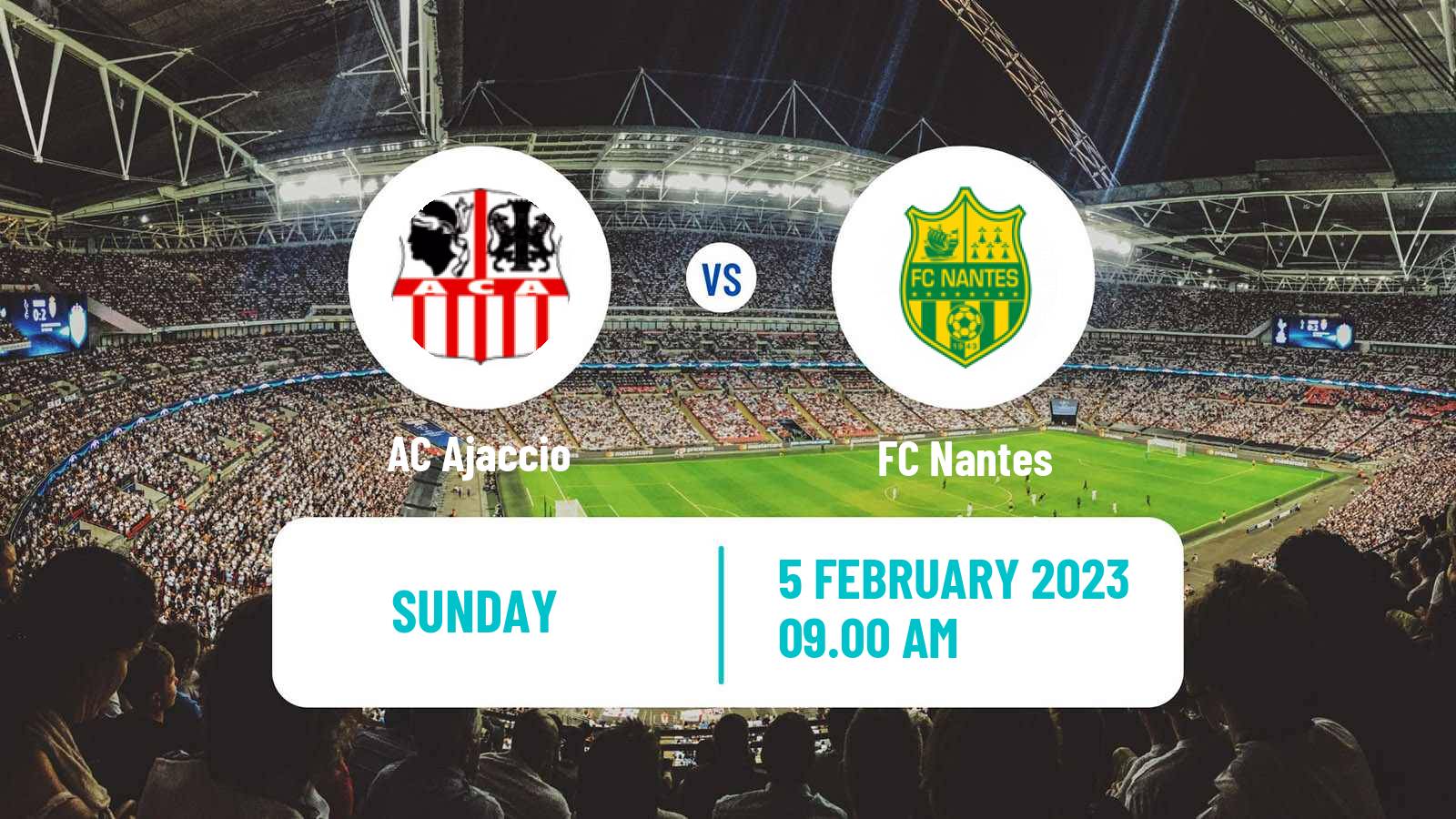 Soccer French Ligue 1 Ajaccio - Nantes