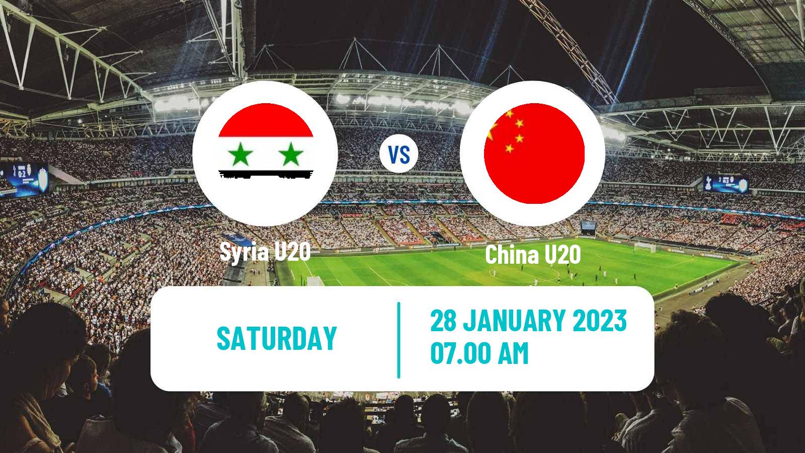 Soccer Friendly Syria U20 - China U20
