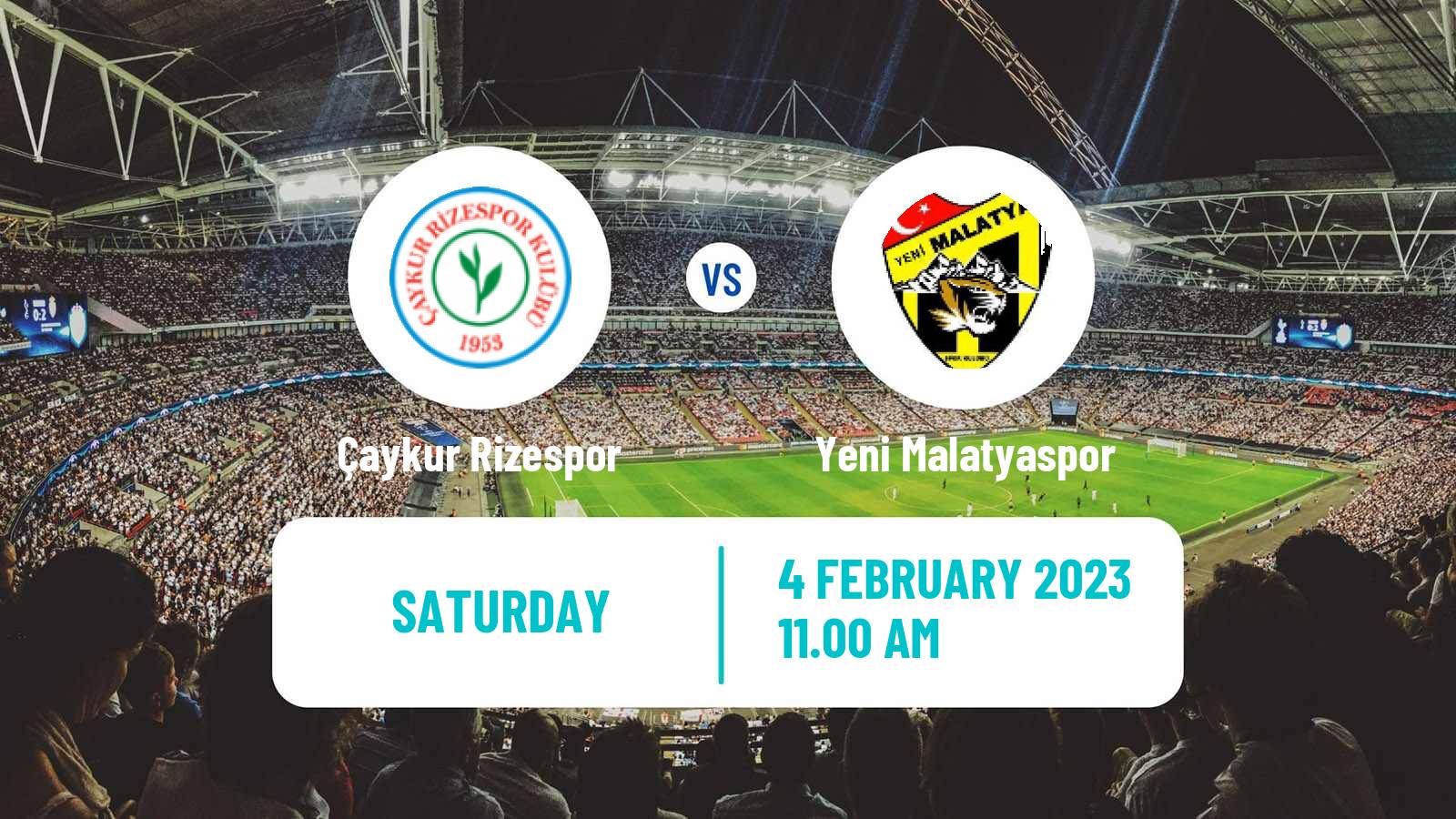 Soccer Turkish First League Çaykur Rizespor - Yeni Malatyaspor