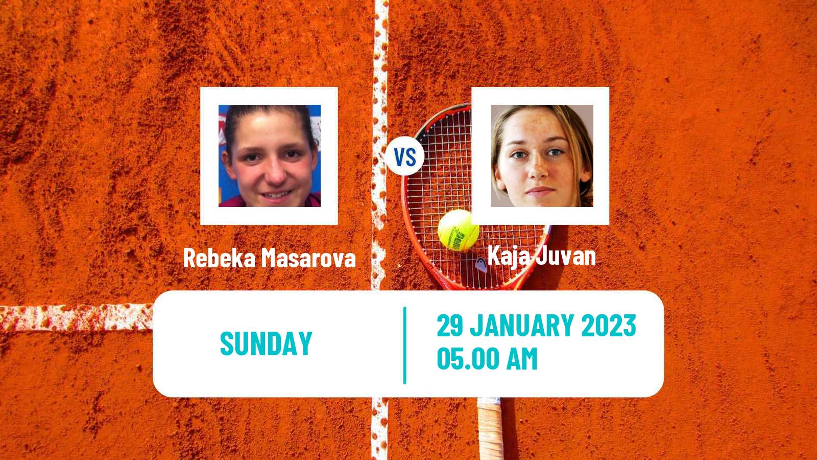 Tennis WTA Lyon Rebeka Masarova - Kaja Juvan