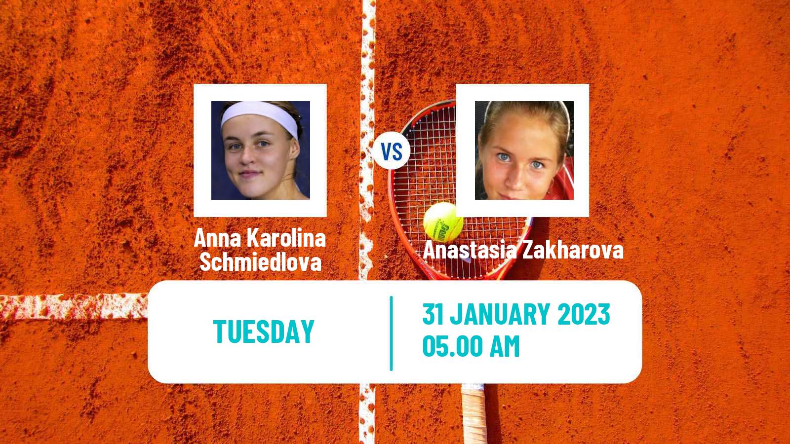 Tennis WTA Hua Hin Anna Karolina Schmiedlova - Anastasia Zakharova