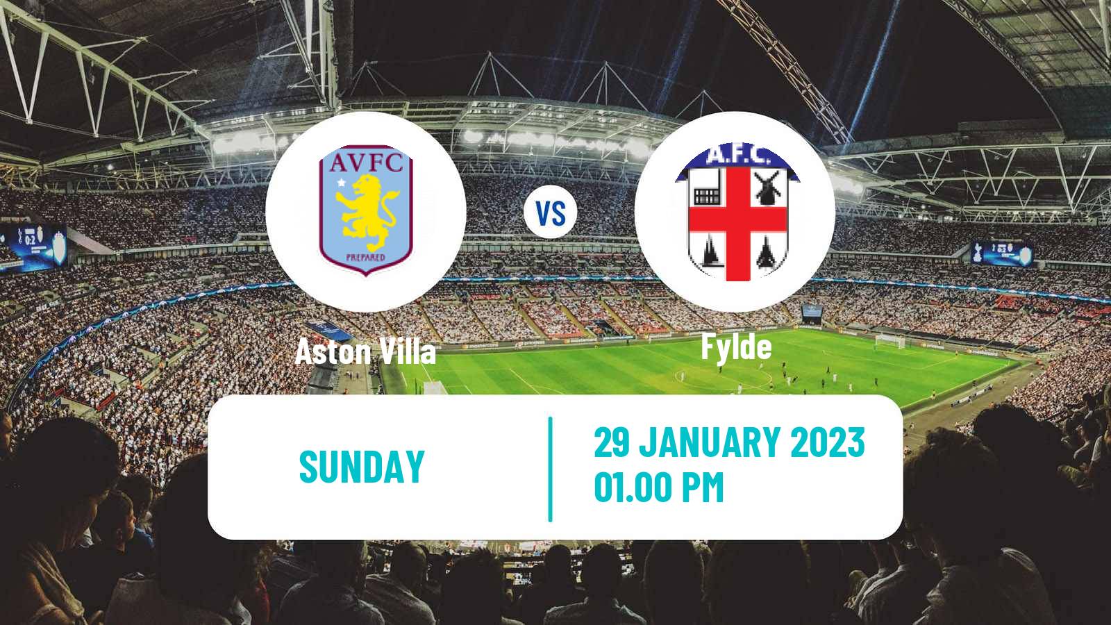 Soccer English FA Cup Women Aston Villa - Fylde