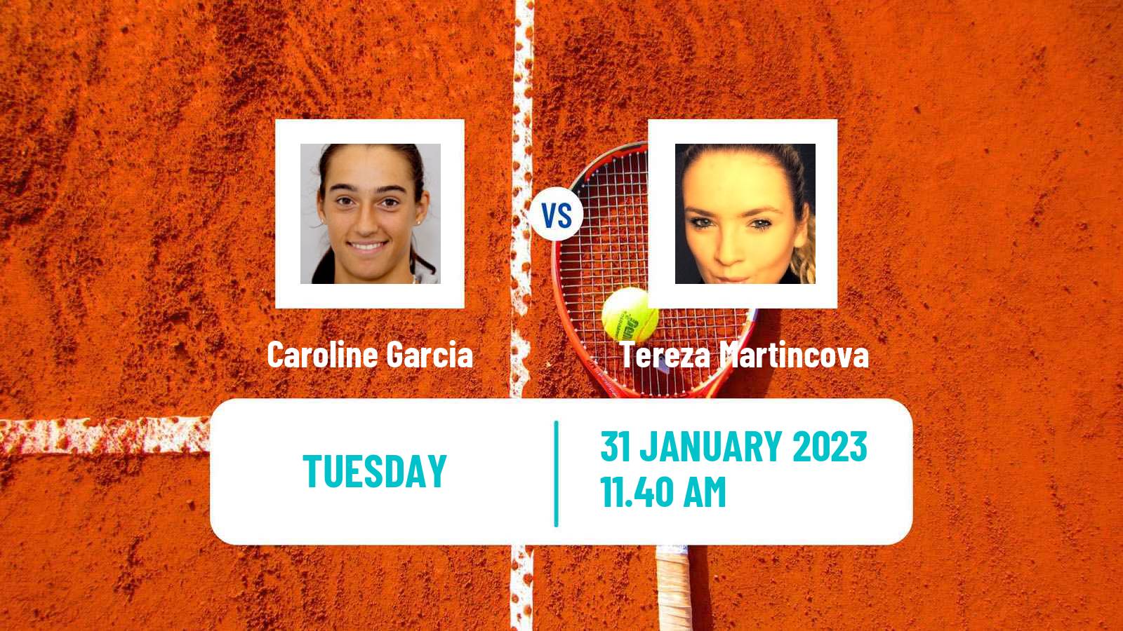 Tennis WTA Lyon Caroline Garcia - Tereza Martincova