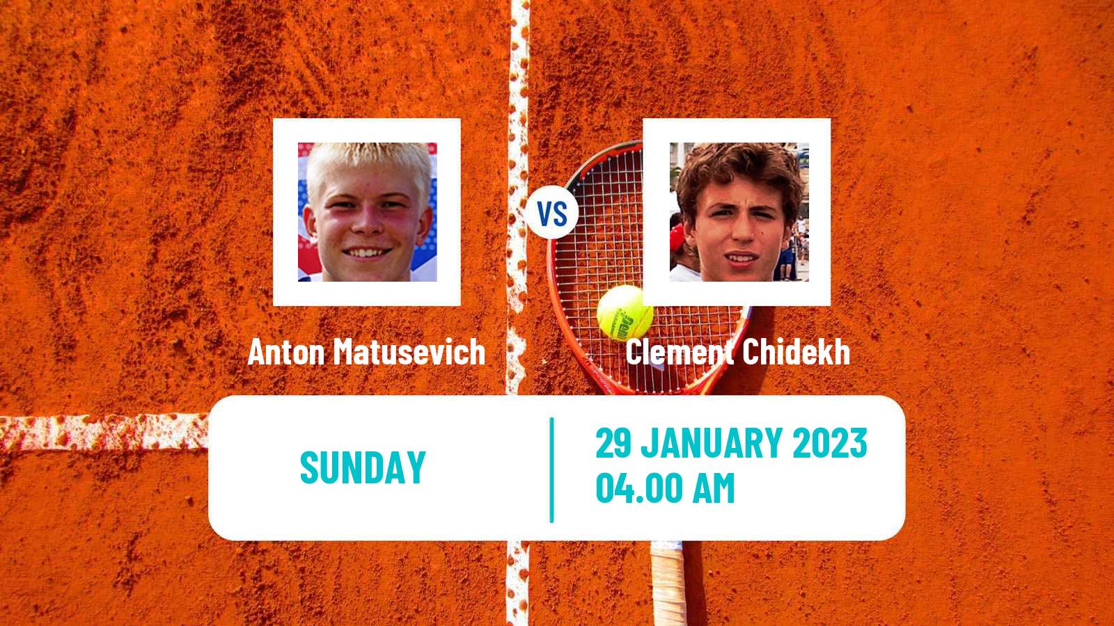 Tennis ITF Tournaments Anton Matusevich - Clement Chidekh