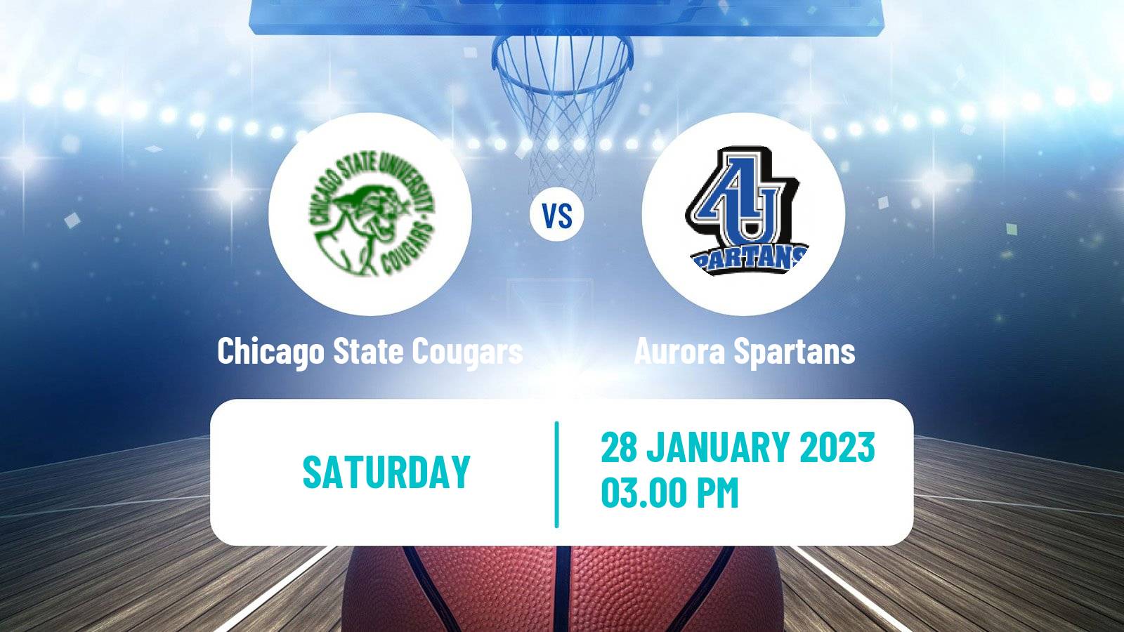 Basketball NCAA College Basketball Chicago State Cougars - Aurora Spartans