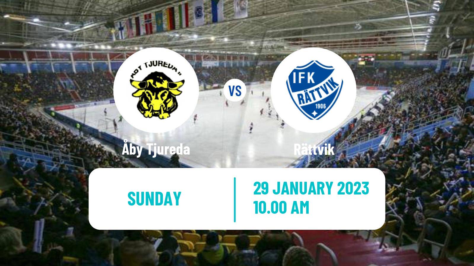 Bandy Swedish Allsvenskan Bandy Åby Tjureda - Rättvik