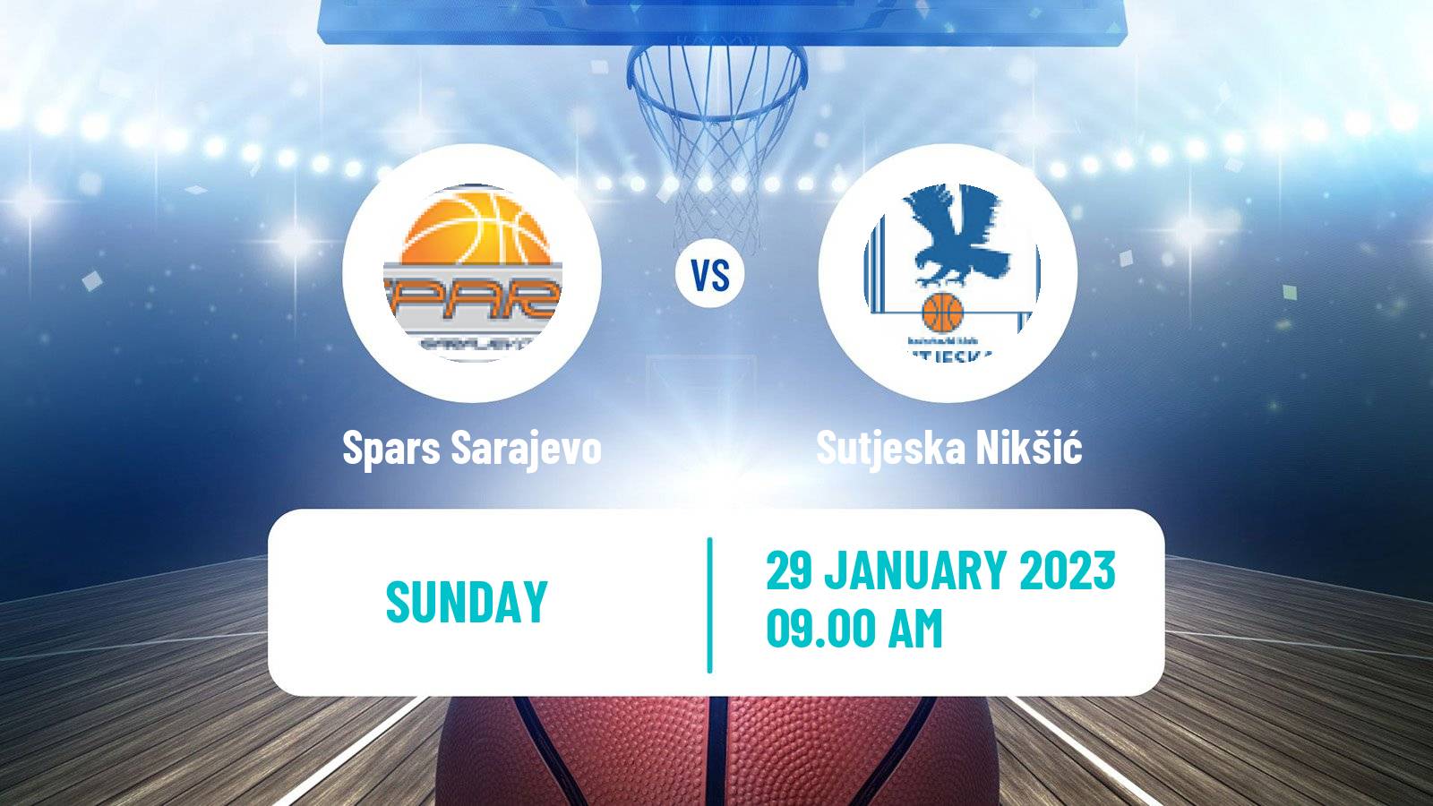 Basketball Adriatic League 2 Spars Sarajevo - Sutjeska Nikšić