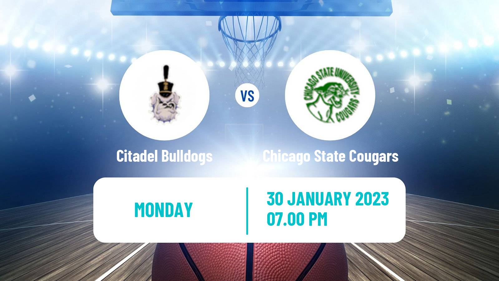 Basketball NCAA College Basketball Citadel Bulldogs - Chicago State Cougars