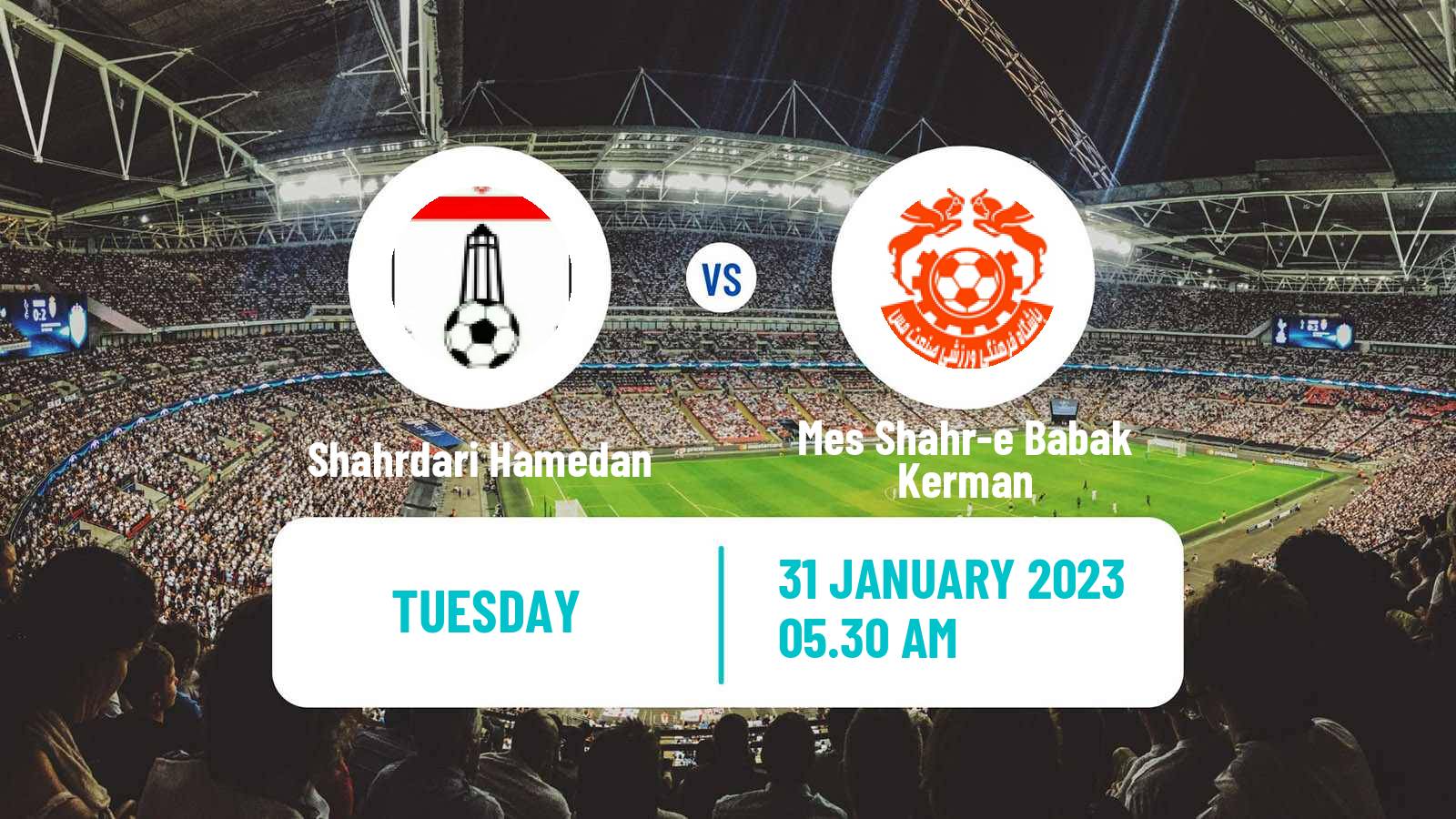 Soccer Iran Division 1 Shahrdari Hamedan - Mes Shahr-e Babak Kerman