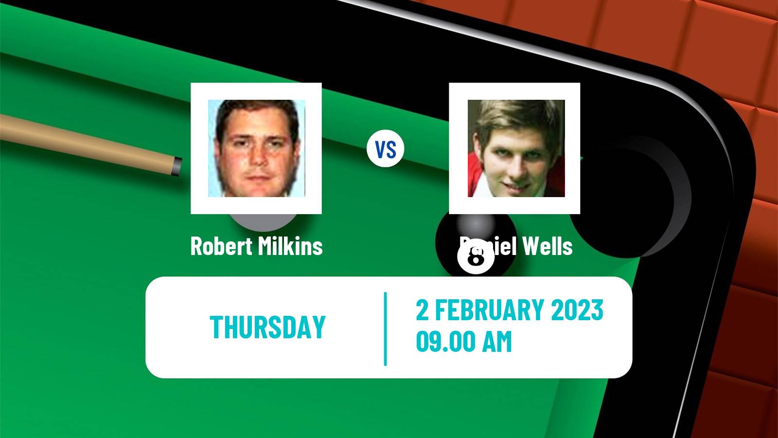 Snooker Snooker Robert Milkins - Daniel Wells