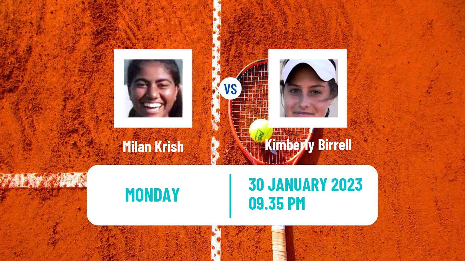 Tennis ITF Tournaments Milan Krish - Kimberly Birrell