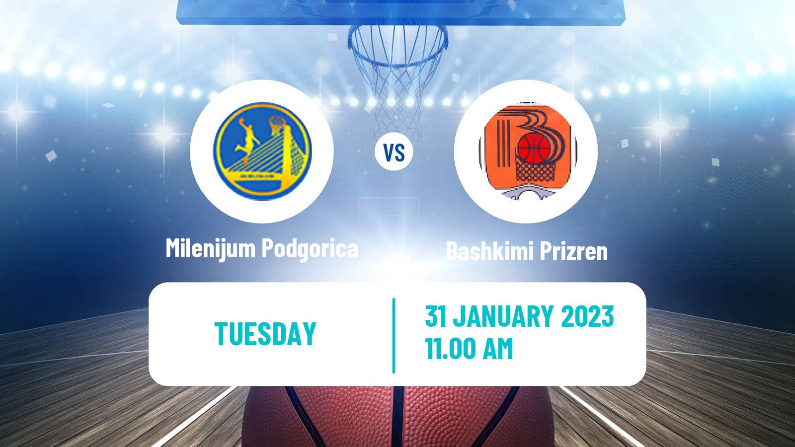 Basketball Balkan International Basketball League Milenijum Podgorica - Bashkimi Prizren