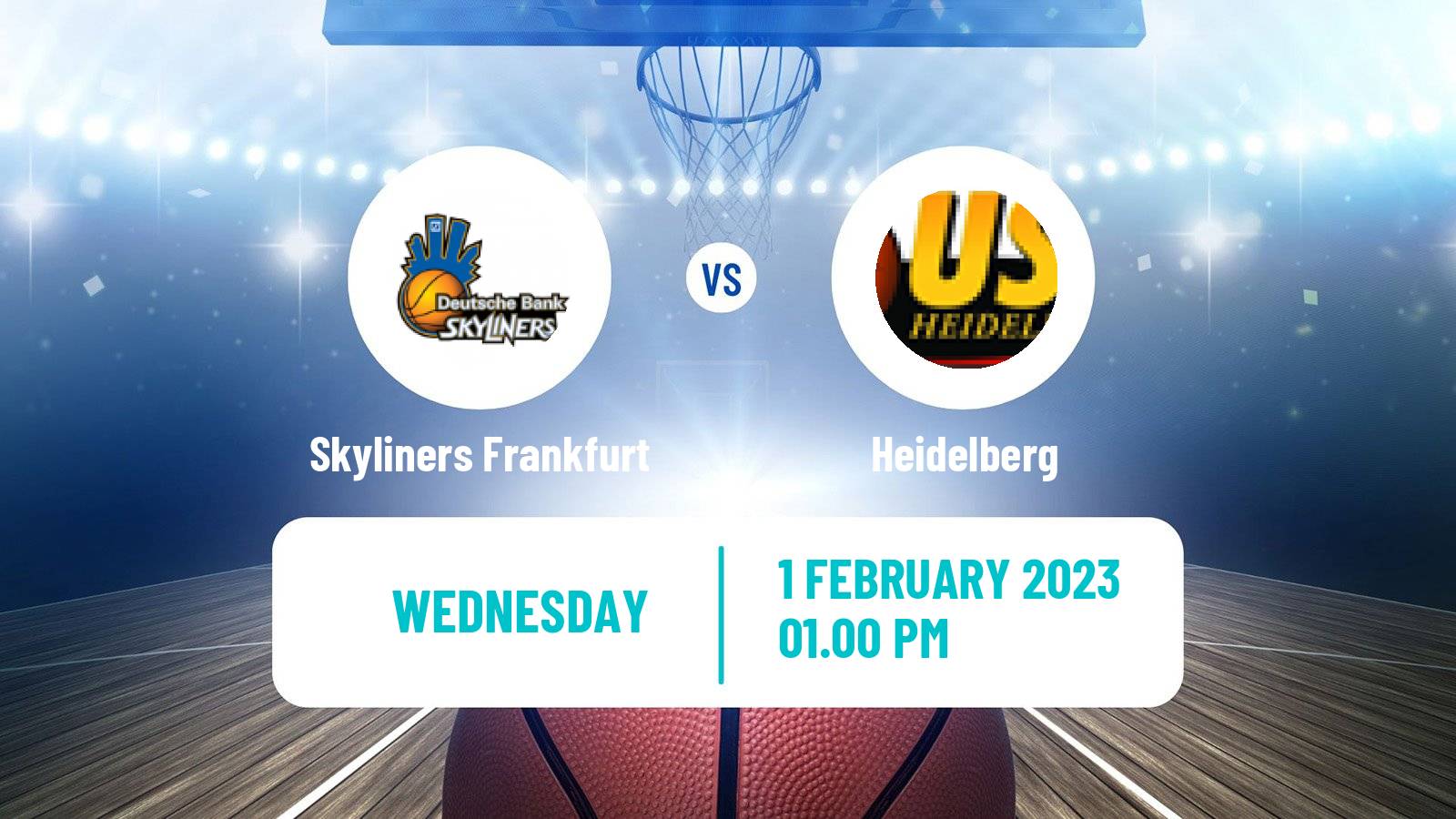 Basketball German BBL Skyliners Frankfurt - Heidelberg
