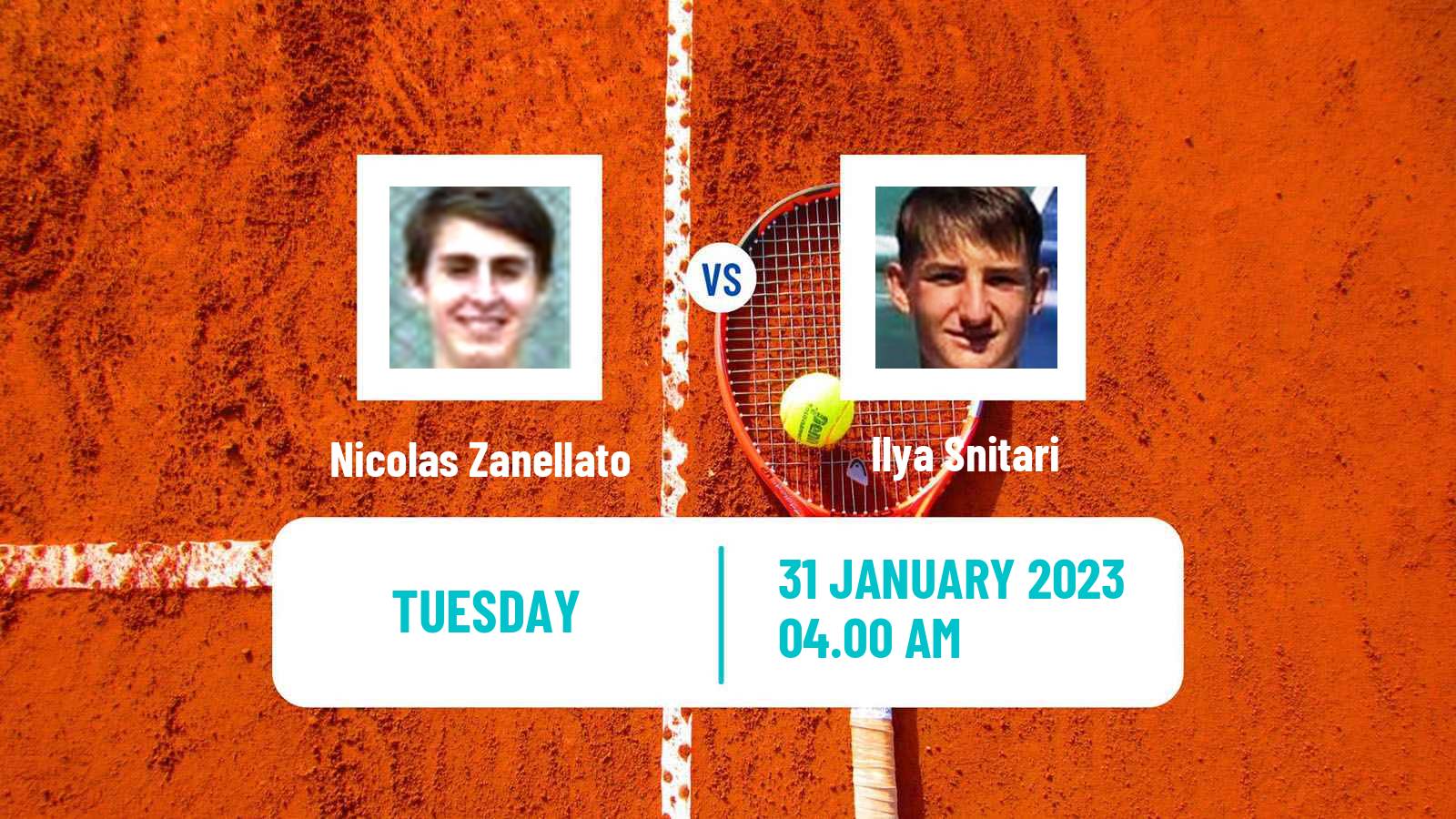 Tennis ITF Tournaments Nicolas Zanellato - Ilya Snitari