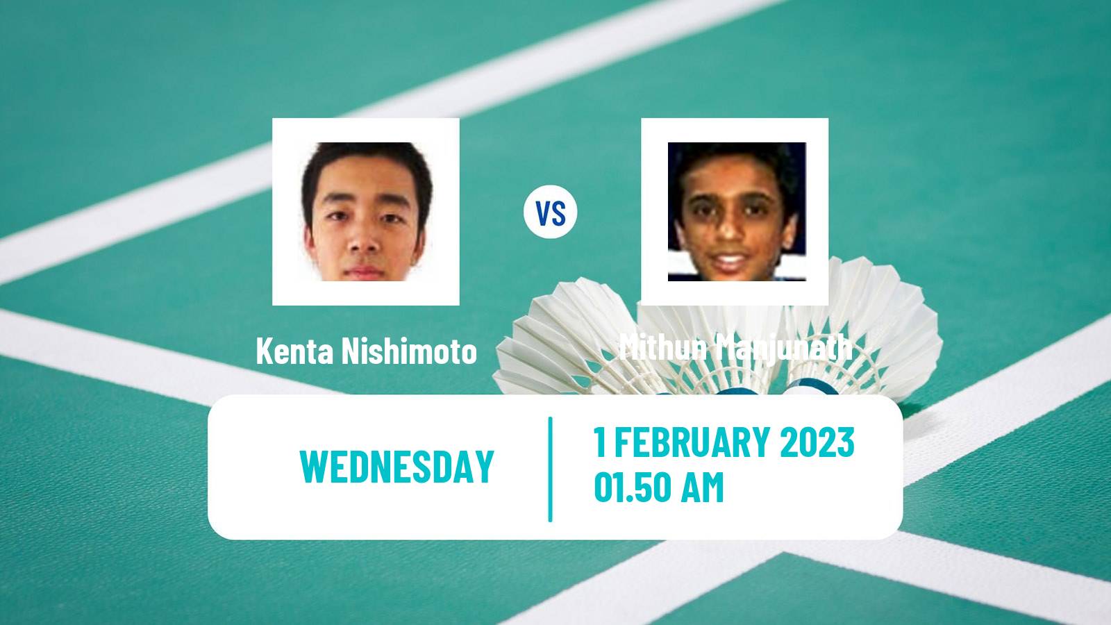 Badminton Badminton Kenta Nishimoto - Mithun Manjunath