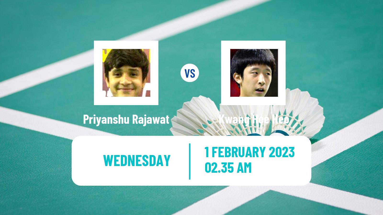 Badminton Badminton Priyanshu Rajawat - Kwang Hee Heo